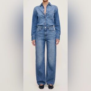 DL1961 Karmine Refined Wide Leg High Rise 31" Jeans